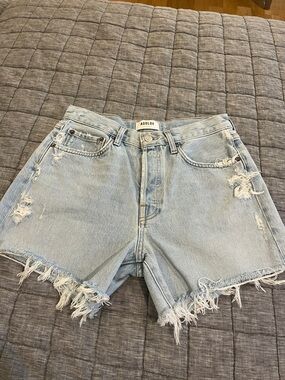 Agolde Parker Long Shorts, stain on back waistband